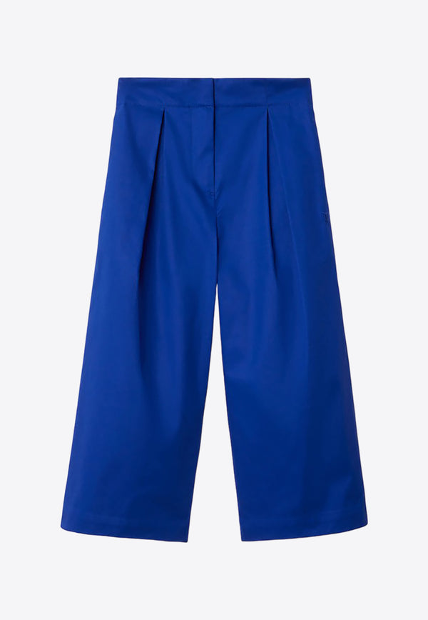 Burberry Kids Girls Straight-Leg Pleated Pants Blue 8078367EBSF/O_BURBE-B7323