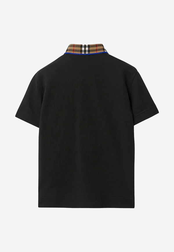 Burberry Kids Boys Check-Collar Polo Shirt 8078567152081/O_BURBE-A1189