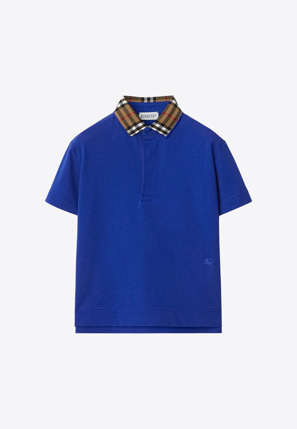 Burberry Kids Boys Check-Collar Polo T-shirt 8078570152081/O_BURBE-B7320