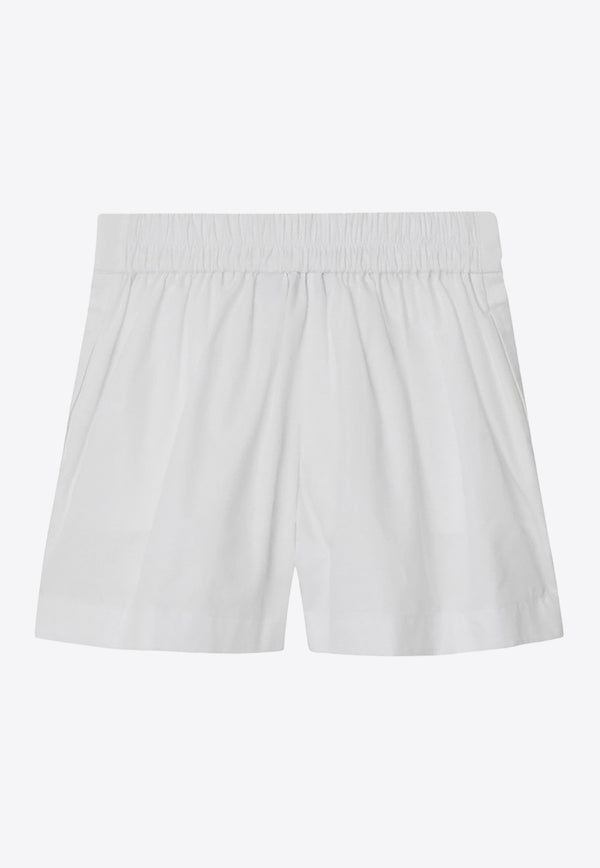 Burberry Kids Girls Basic High-Waist Shorts White 8078621EBSF/O_BURBE-A1464