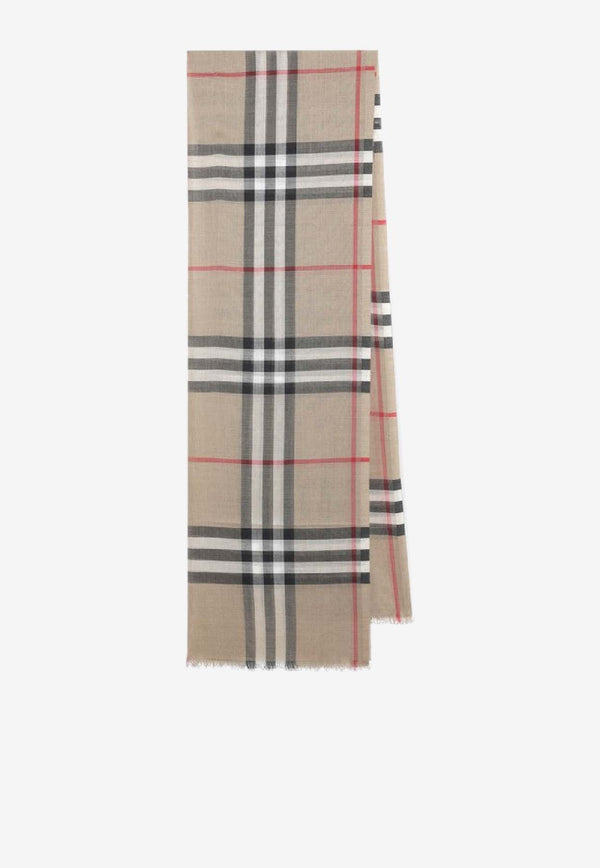 Burberry Signature Check Wool and Silk Scarf Beige 8078779138465/S_BURBE-A7026