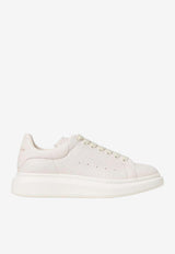 Alexander McQueen Oversized Low-Top Sneakers in Croc-Embossed Leather Off-white 807881WHABE 9100