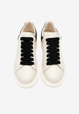 Alexander McQueen Oversized Low-Top Sneakers in Croc-Embossed Leather White 807881WHADP 9062