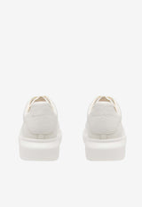 Alexander McQueen Oversized Low-Top Sneakers in Croc-Embossed Leather Off-white 807881WHAEG 9022