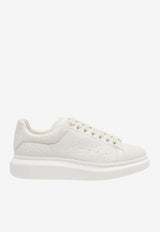 Alexander McQueen Oversized Low-Top Sneakers in Croc-Embossed Leather Off-white 807881WHAEG 9022