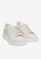Alexander McQueen Oversized Low-Top Sneakers in Croc-Embossed Leather Off-white 807881WHAEG 9022