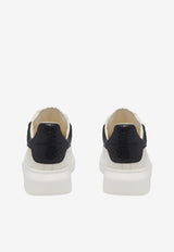 Alexander McQueen Oversized Low-Top Sneakers in Croc-Embossed Leather Off-white 807881WHAEG 9079