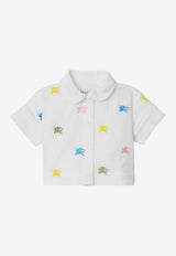 Burberry Kids Babies EKD Embroidered Shirt and Pants Gift Set - Set of 2 White 8078889151524/O_BURBE-A5127