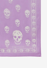Alexander McQueen Classic Skull Silk Foulard Lilac 8078893052Q 5378