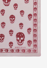 Alexander McQueen Classic Skull Silk Foulard Pink 8078893052Q 5972
