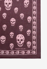 Alexander McQueen Classic Skull Silk Foulard Burgundy 8078893052Q 6172