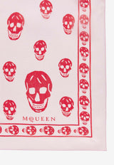 Alexander McQueen Classic Skull Silk Foulard Pink 8078893052Q 6974