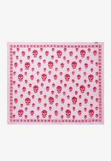 Alexander McQueen Classic Skull Silk Foulard Pink 8078893052Q 6974