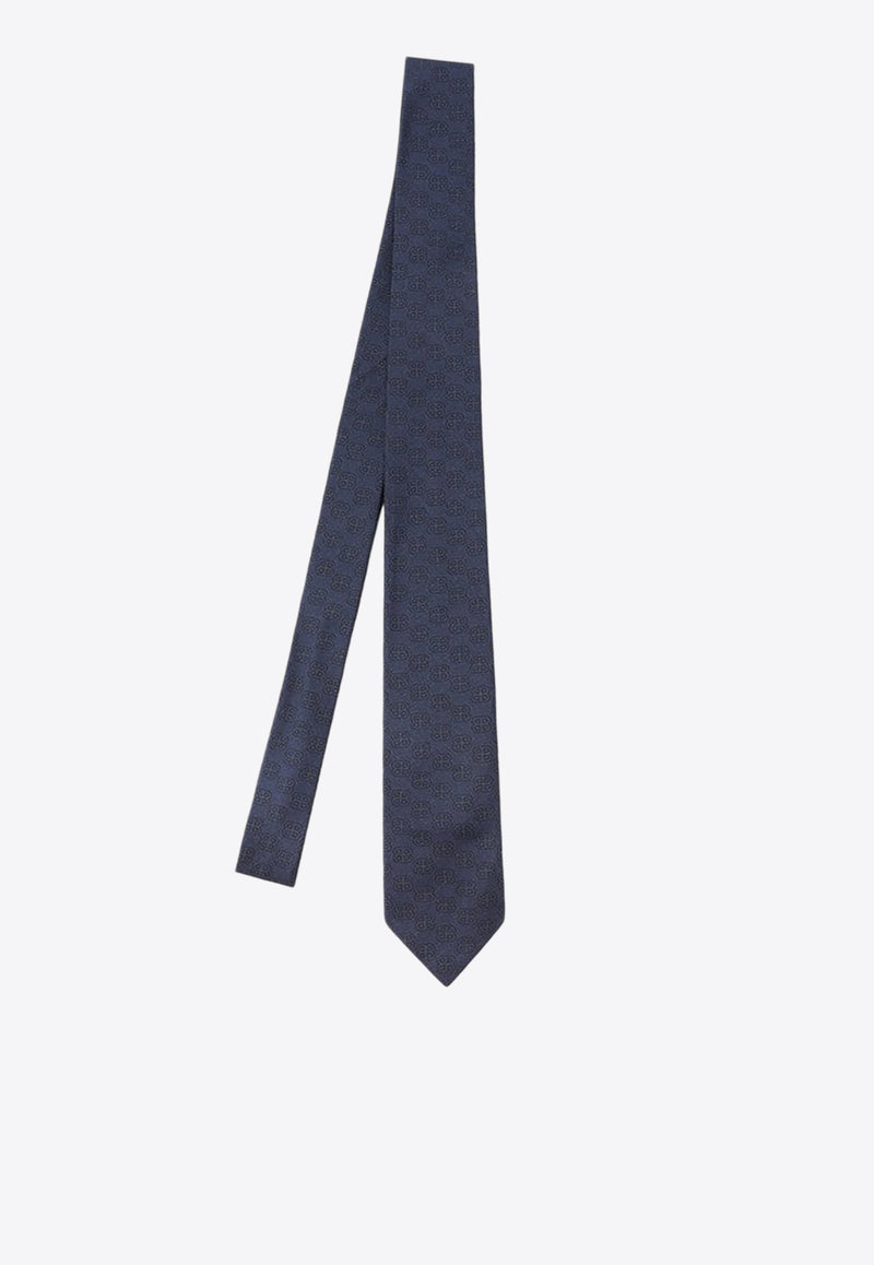 Balenciaga All-Over Jacquard Monogram Tie Blue 8079114E7B0/P_BALEN-4977