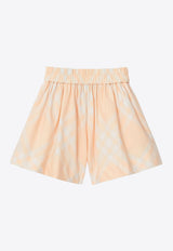 Burberry Kids Girls Check Pattern Shorts Pink 8079300154039/O_BURBE-B8504