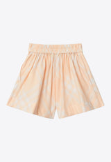 Burberry Kids Girls Check Pattern Shorts Pink 8079300154039/O_BURBE-B8504
