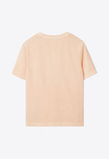 Burberry Kids Girls EKD Logo-embroidered T-shirt  Pink 8079809153156/O_BURBE-B1915