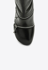Burberry 100 Decorative-Zip Ankle Boots in Leather 8080250120869/O_BURBE-A1189