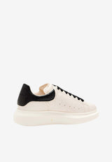 Alexander McQueen Oversized Low-Top Sneakers in Croc-Embossed Leather Cream 808173WHADP 9062