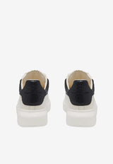 Alexander McQueen Oversized Low-Top Sneakers in Croc-Embossed Leather Off-white 808173WHAEG 9079