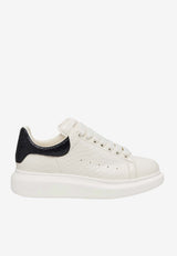 Alexander McQueen Oversized Low-Top Sneakers in Croc-Embossed Leather Off-white 808173WHAEG 9079