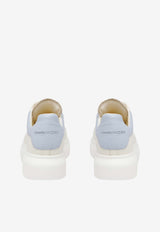Alexander McQueen Oversized Low-Top Sneakers in Croc-Embossed Leather Off-white 808173WHAEG 9080