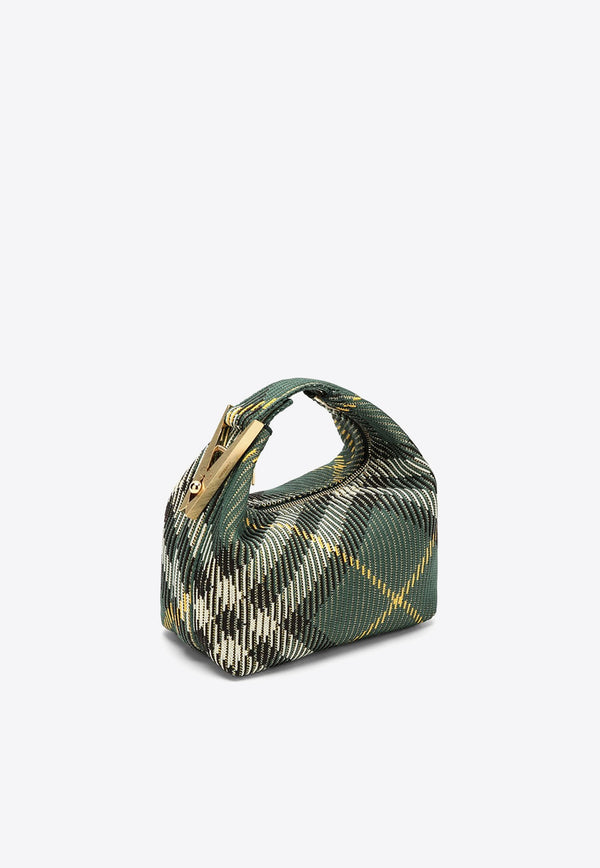 Burberry Mini Peg Checked Shoulder Bag Green 8082042154593/O_BURBE-B8636