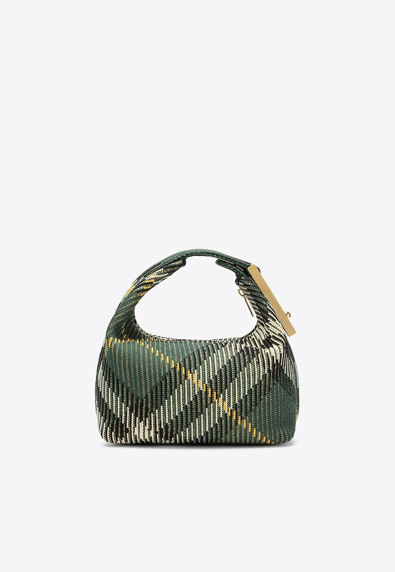 Burberry Mini Peg Checked Shoulder Bag Green 8082042154593/O_BURBE-B8636