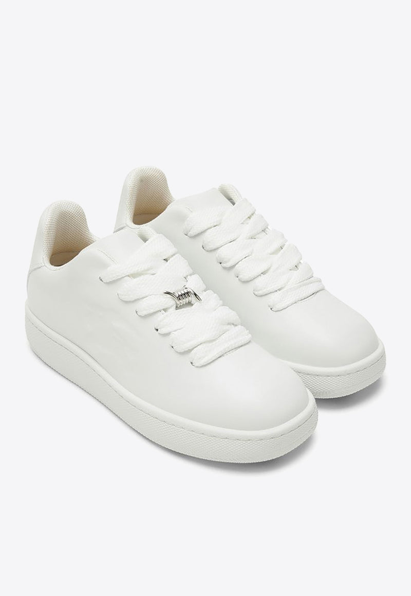 Burberry Box Leather Sneakers White 8083385155362/O_BURBE-A1464