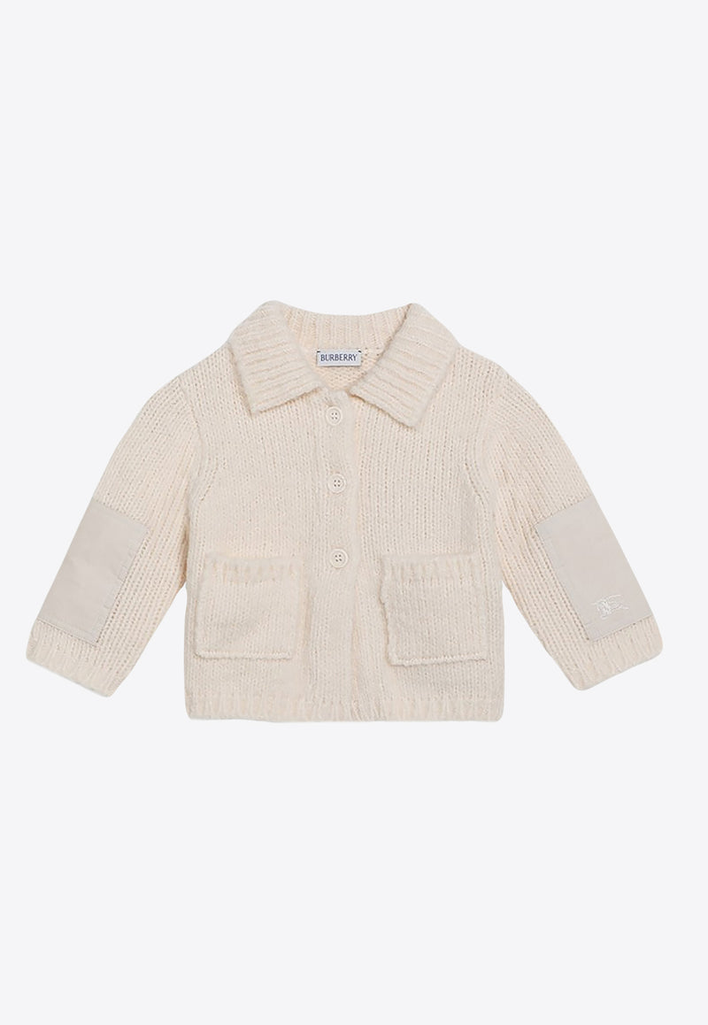 Burberry Kids Babies Logo-Embroidered Wool Cardigan 8083890154845/P_BURBE-A1464