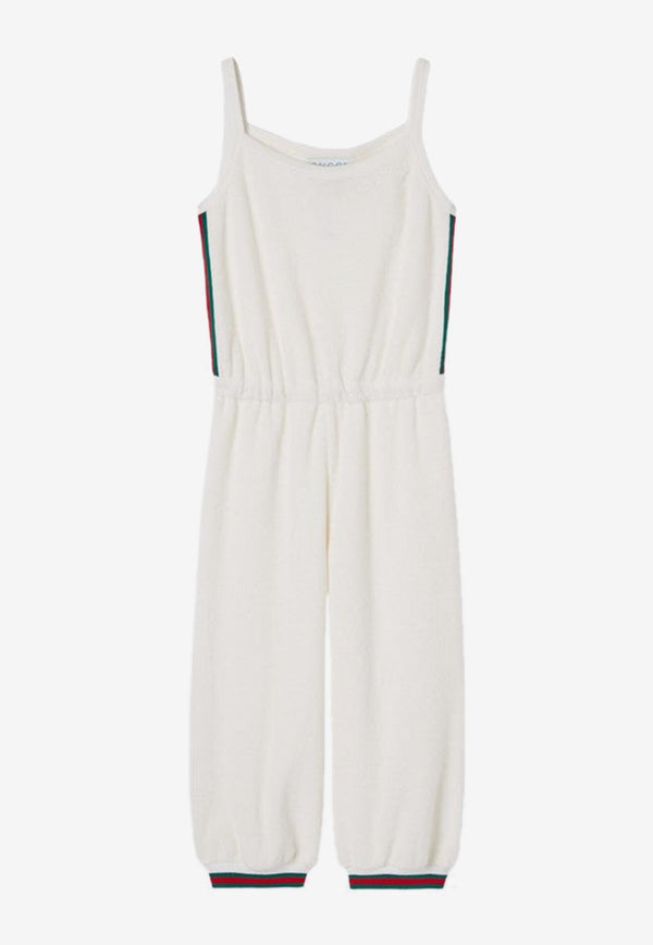 Gucci Kids Girls Logo Embroidered Terrycloth Jumpsuit White 808682XJGZ4/Q_GUC-9692