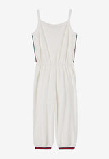 Gucci Kids Girls Logo Embroidered Terrycloth Jumpsuit White 808682XJGZ4/Q_GUC-9692