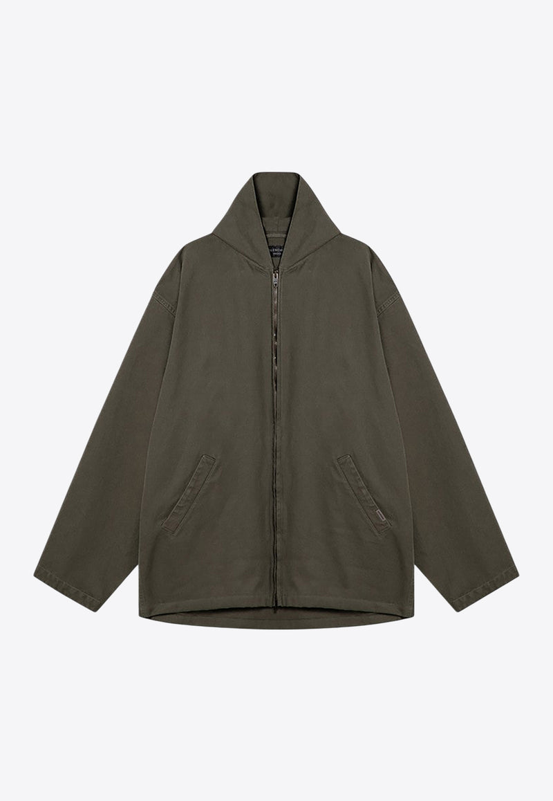 Balenciaga Oversized Zip-Up Jacket Green 808823TRP10/P_BALEN-3420