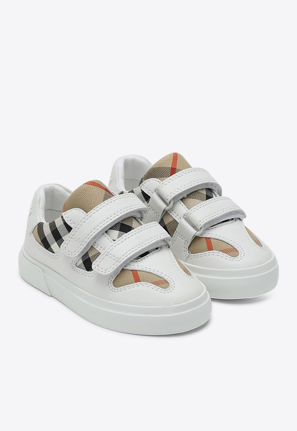 Burberry Kids Girls Vintage Check Low-Top Sneakers White 8089231131833/Q_BURBE-B9368