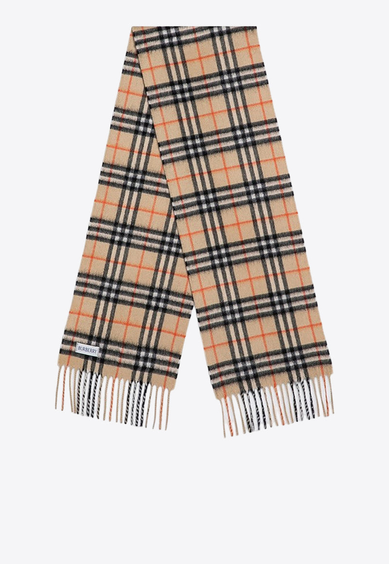 Burberry Kids Cashmere Checked Scarf 8089369137144/P_BURBE-B9368