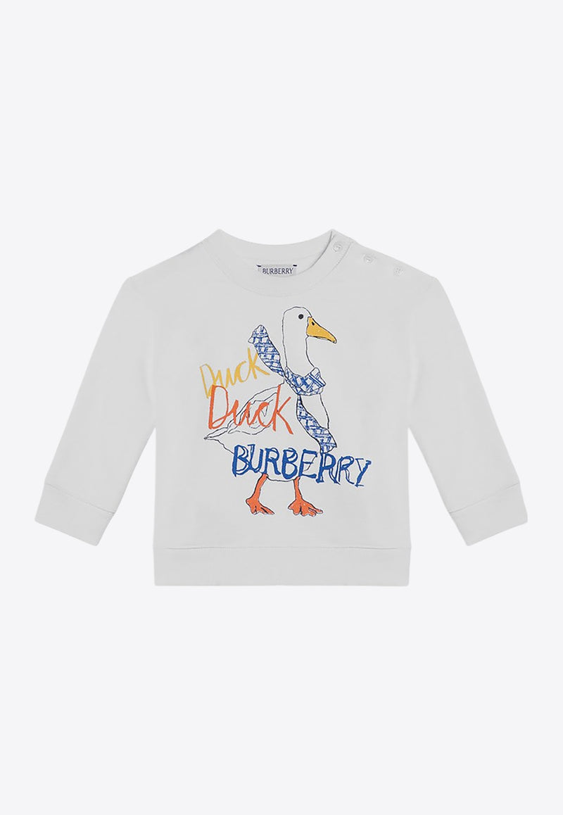 Burberry Kids Baby Girl Duck Print Sweatshirt White 8089551136771/P_BURBE-A1464