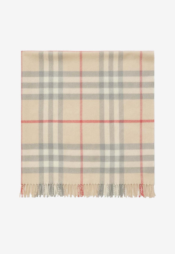 Burberry Kids Babies Wool Checked Blanket Beige 8089654157790/R_BURBE-A2205