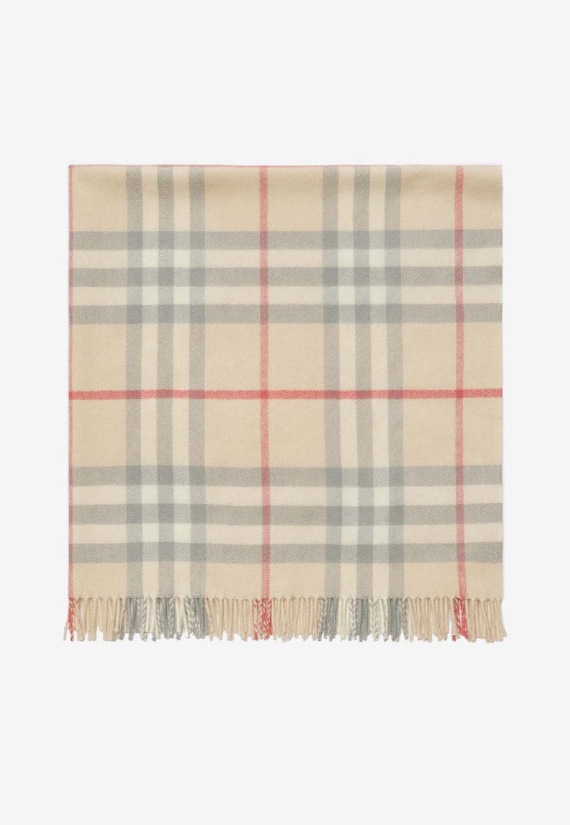 Burberry Kids Babies Wool Checked Blanket Beige 8089654157790/R_BURBE-A2205