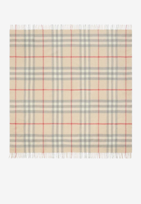 Burberry Kids Babies Wool Checked Blanket Beige 8089654157790/R_BURBE-A2205