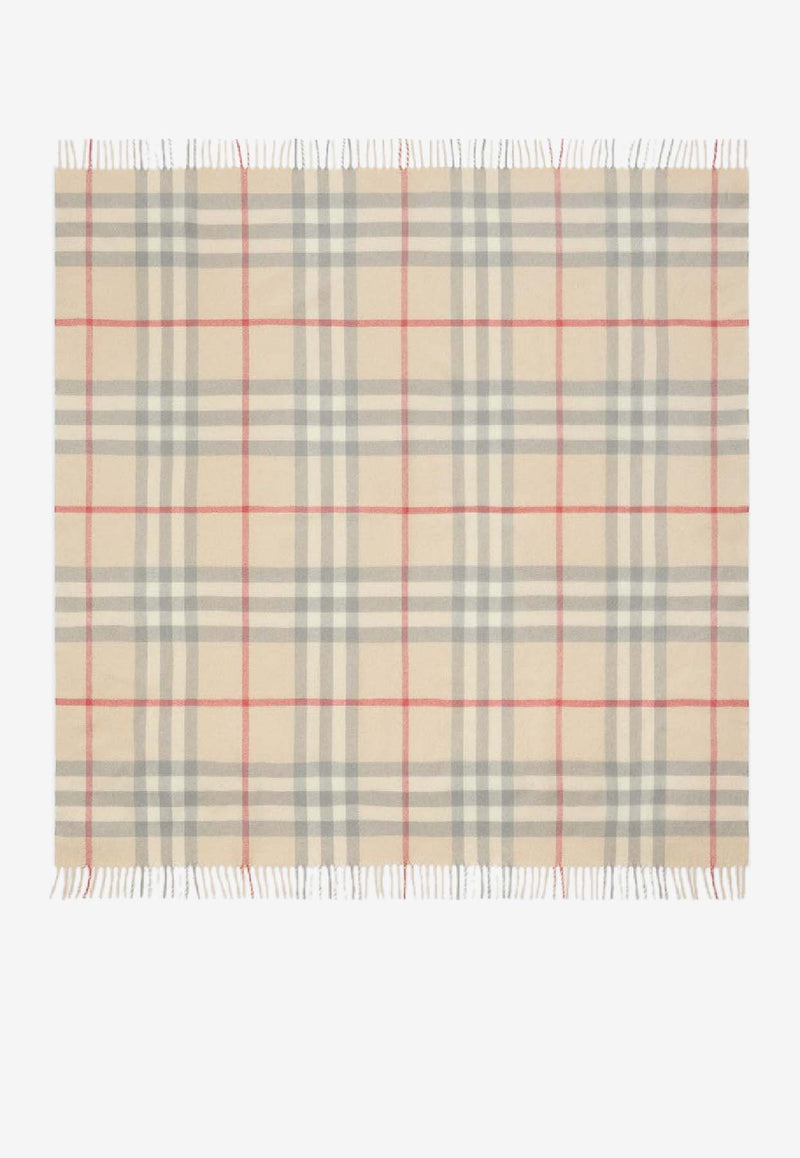 Burberry Kids Babies Wool Checked Blanket Beige 8089654157790/R_BURBE-A2205