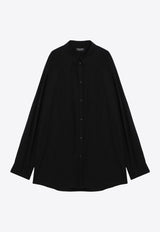 Balenciaga Oversize Crumpled Shirt Black 809007TRO37/P_BALEN-1000