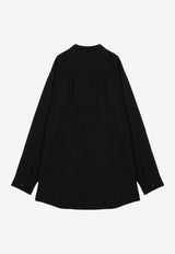 Balenciaga Oversize Crumpled Shirt Black 809007TRO37/P_BALEN-1000