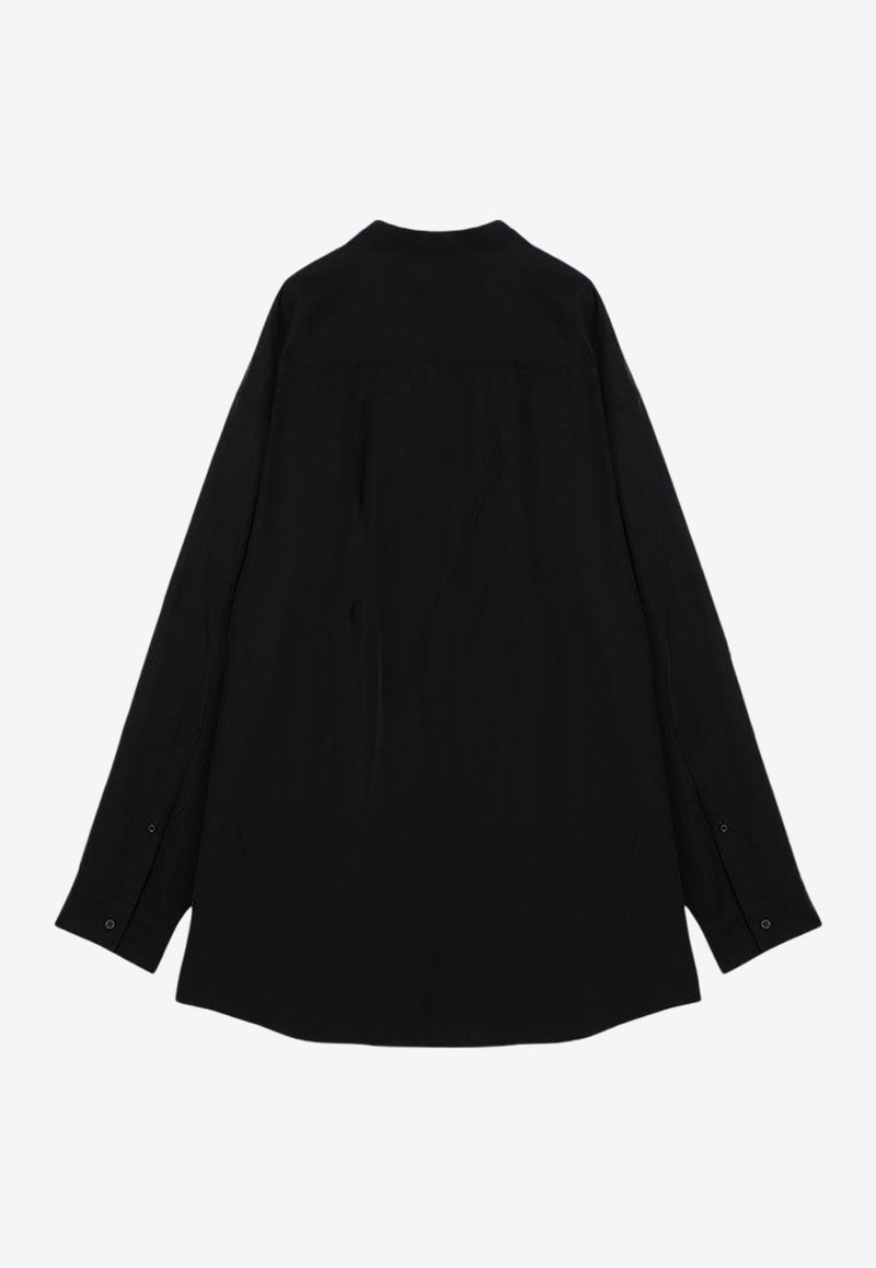 Balenciaga Oversize Crumpled Shirt Black 809007TRO37/P_BALEN-1000