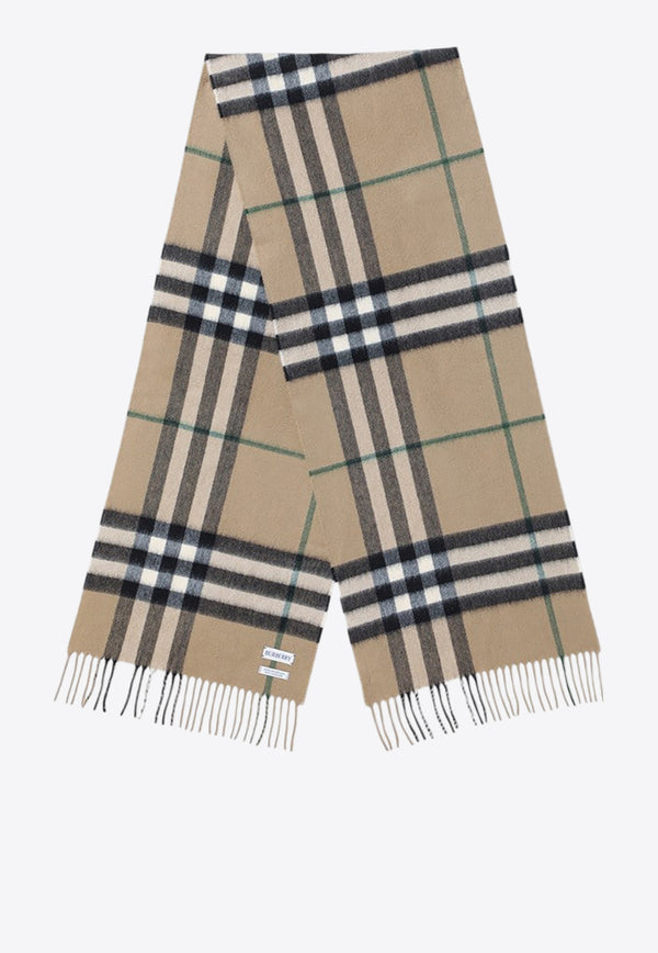 Burberry Check Cashmere Fringe Scarf Beige 8091006U110106/P_BURBE-C1167