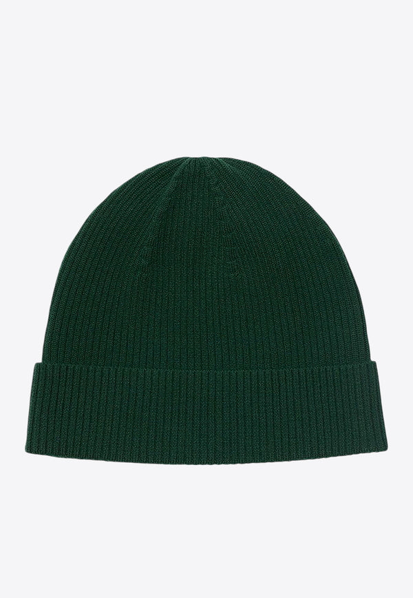 Burberry Kids EKD Ribbed Wool Beanie Dark Green 8092365157271/P_BURBE-B8636