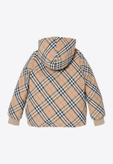 Burberry Kids Girls Reversible Checked Puffer Jacket Beige 8092462159059/P_BURBE-B9368