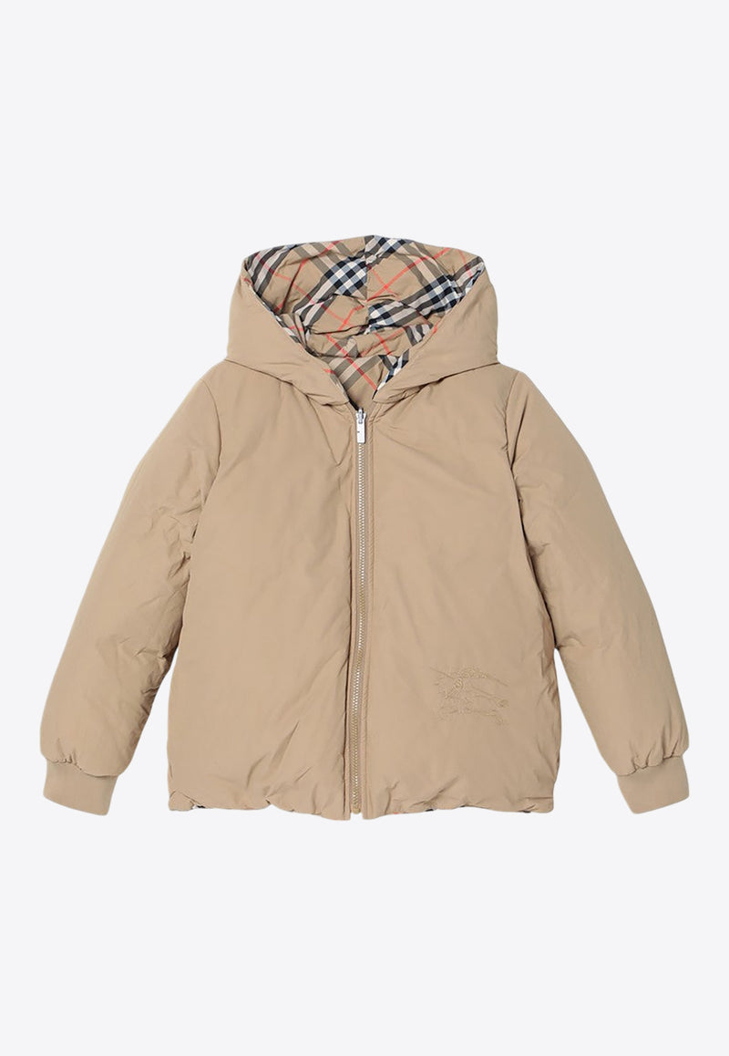 Burberry Kids Girls Reversible Checked Puffer Jacket Beige 8092462159059/P_BURBE-B9368