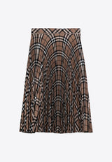 Burberry Signature Check Pleated Midi Skirt Beige 8093011158995/P_BURBE-C1202