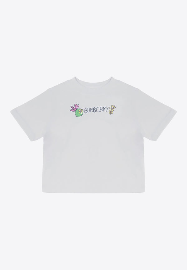 Burberry Kids Babies Pond Print Logo T-shirt White 8093111151746/P_BURBE-A1464