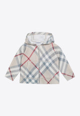 Burberry Kids Babies Check Print Wool Hoodie Gray 8093851156931/P_BURBE-A2205